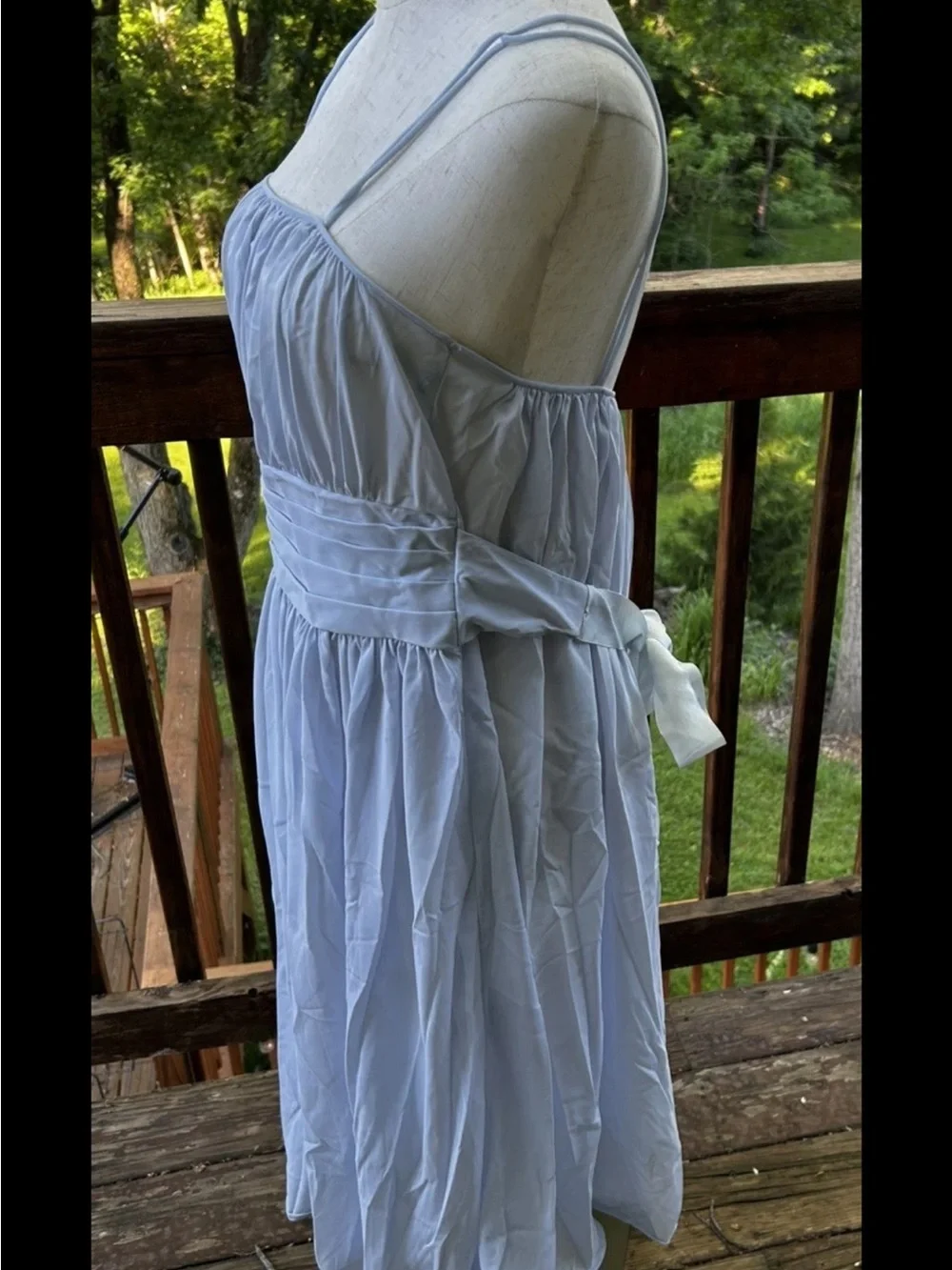 Vintage 1960's Tempo Light Blue Nylon Lingerie Nightgown